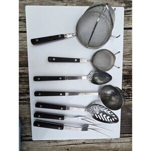 Vintage Set 7 Ekco Stainless Vanadium Flint Arrow Kitchen Utensil  USA